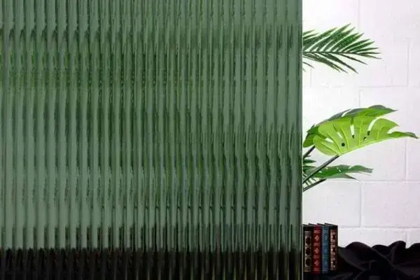 SX-1264 Reeded Glass Olive Green